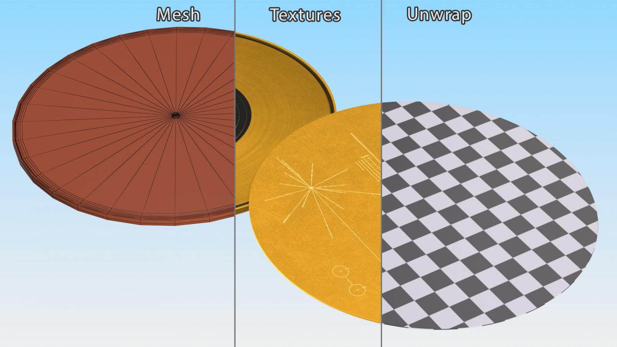 3D Voyager Golden Record