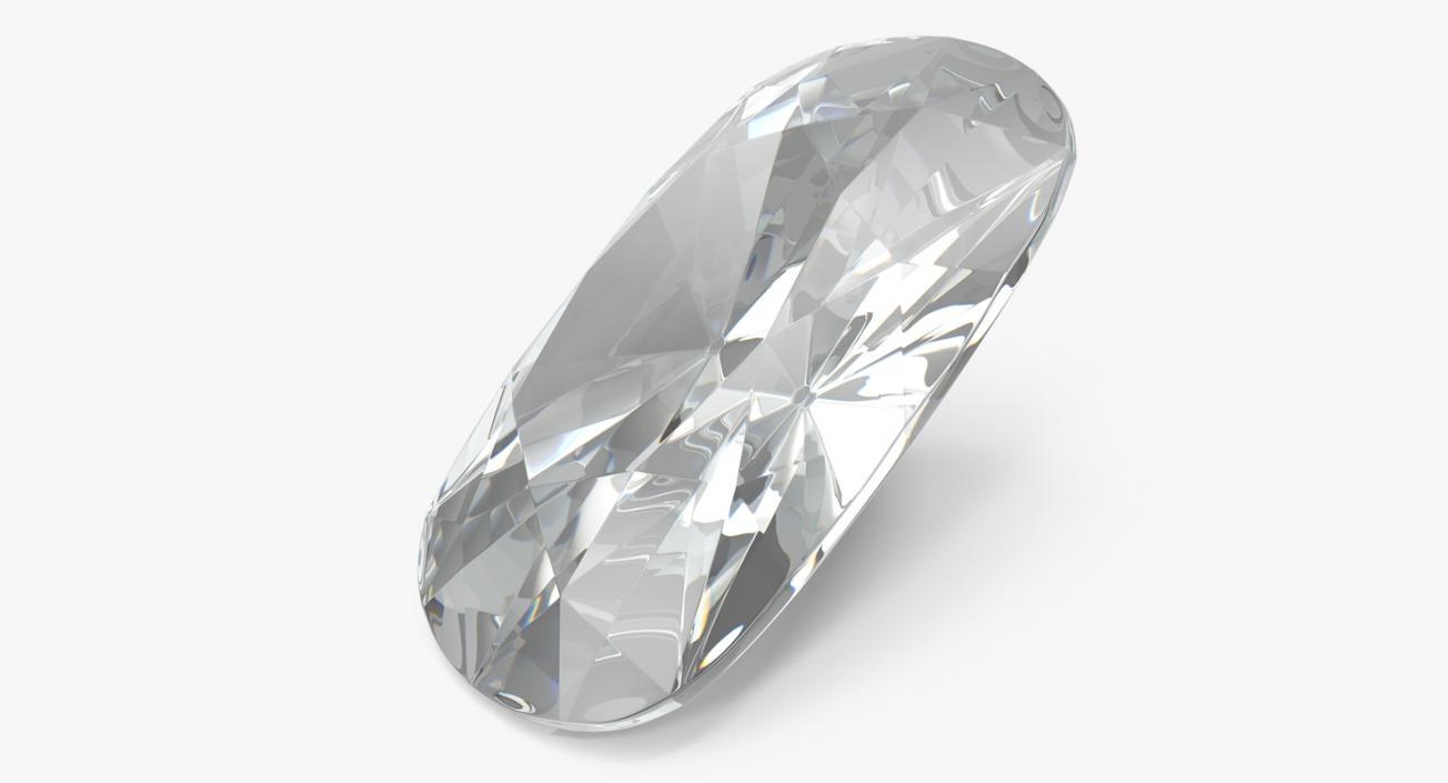 Cushion Cut Diamond 3D model