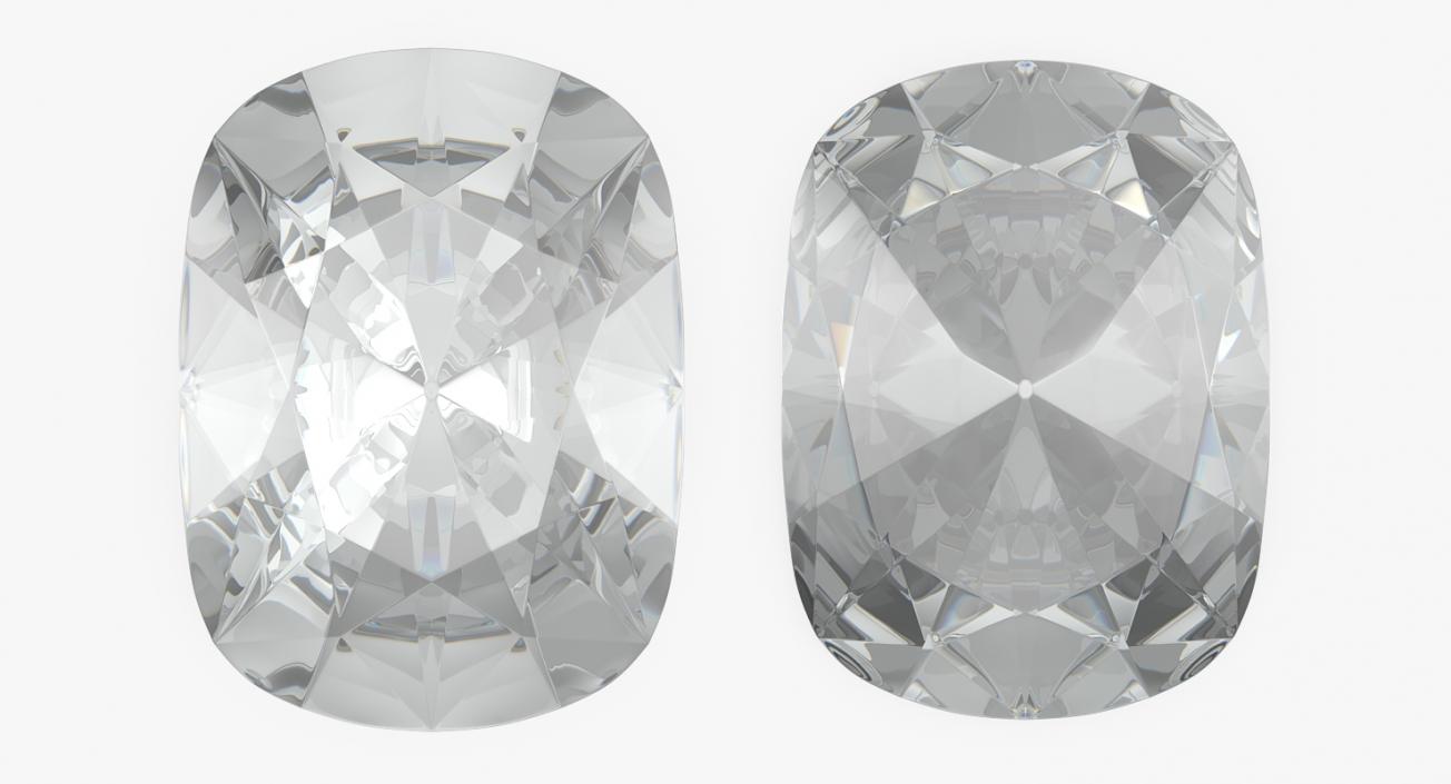 Cushion Cut Diamond 3D model