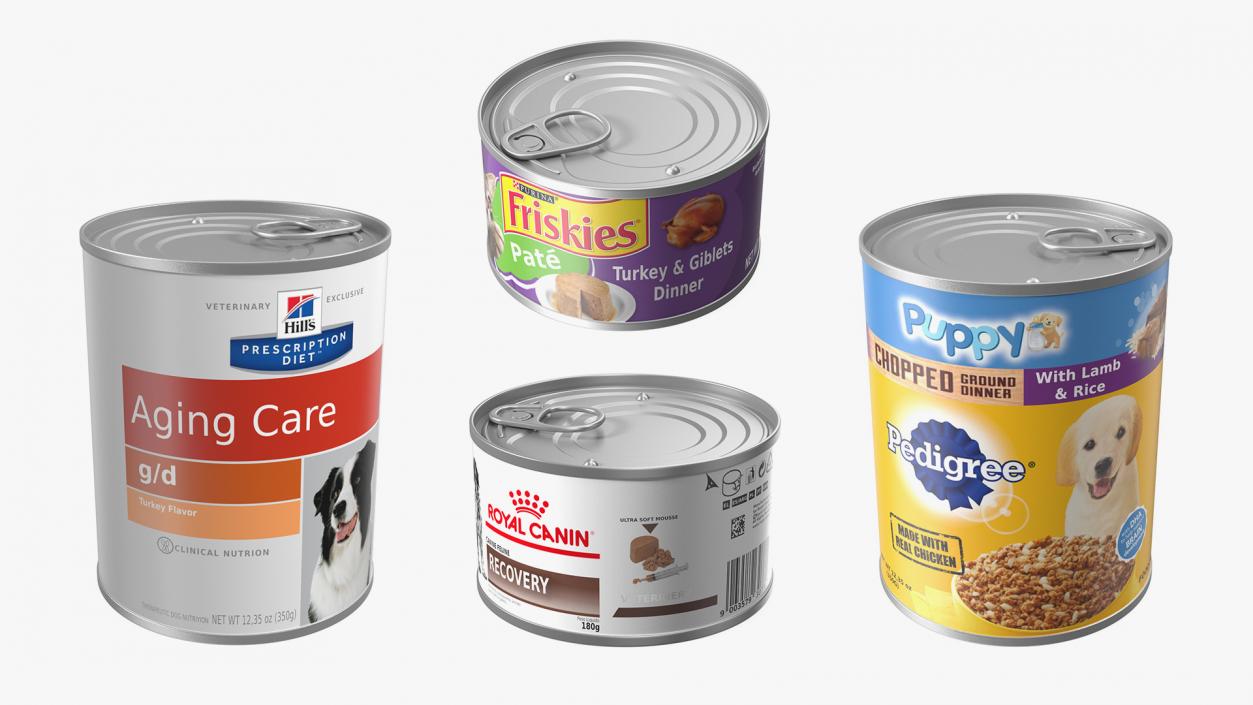 3D Pet Canned Food Collection 3 model