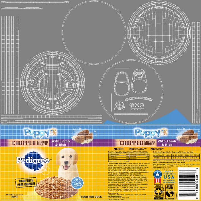 3D Pet Canned Food Collection 3 model