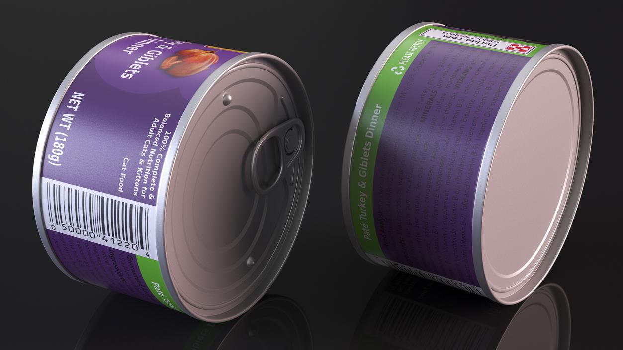 3D Pet Canned Food Collection 3 model