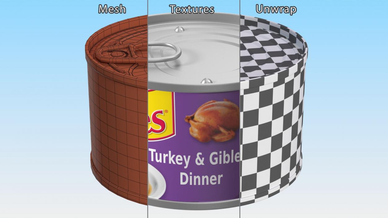 3D Pet Canned Food Collection 3 model