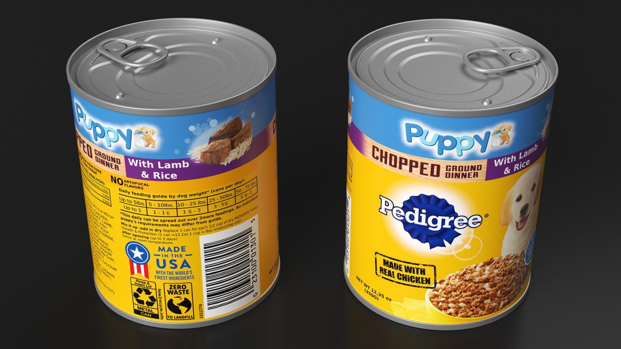 3D Pet Canned Food Collection 3 model