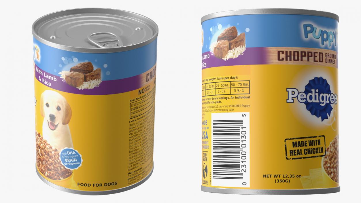 3D Pet Canned Food Collection 3 model