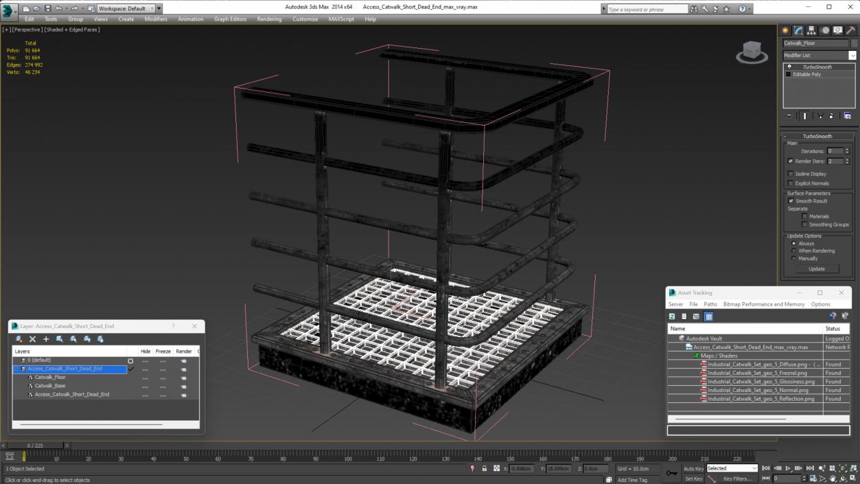 Access Catwalk Short Dead End 3D model