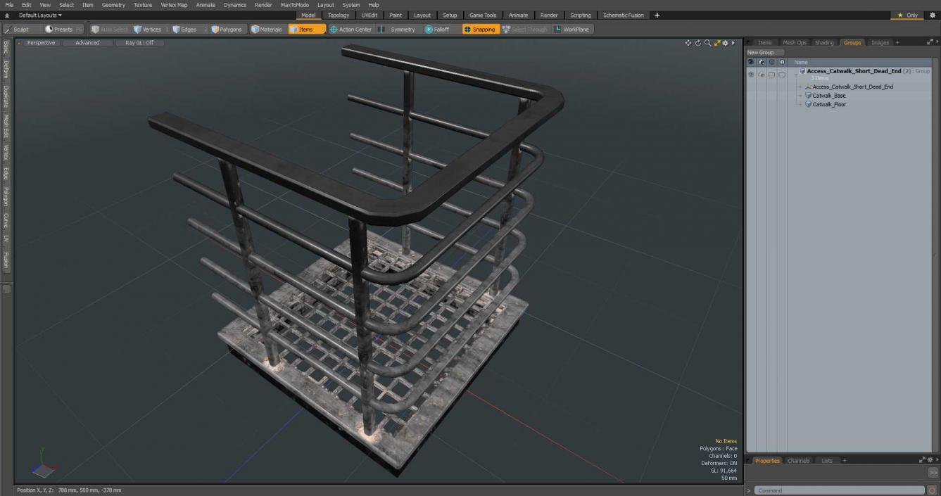 Access Catwalk Short Dead End 3D model