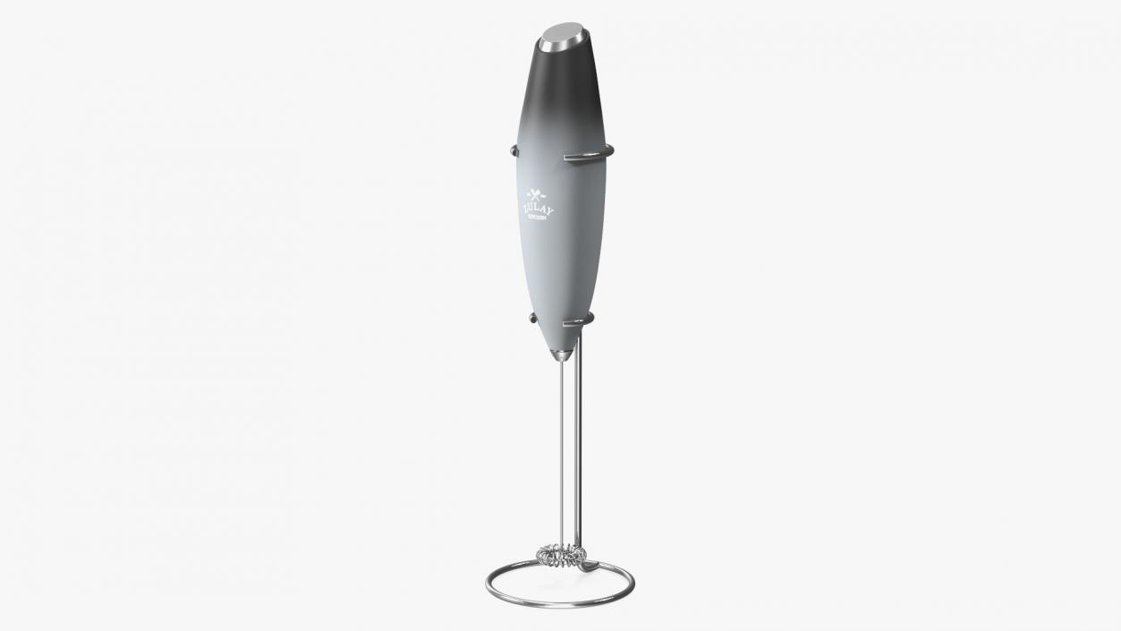 3D Electric Coffee Frother Zulay Grey with Holder