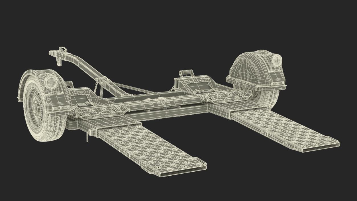 3D model Ford Mustang 2024 on Tow Dolly