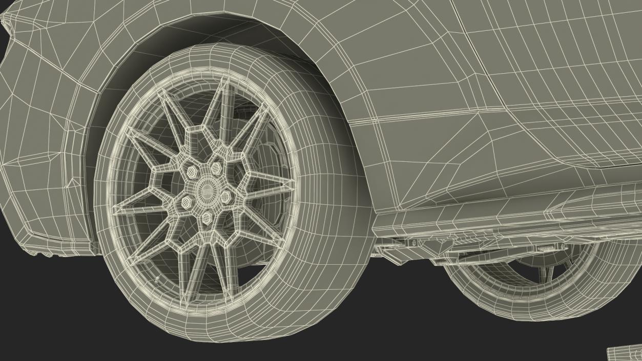 3D model Ford Mustang 2024 on Tow Dolly