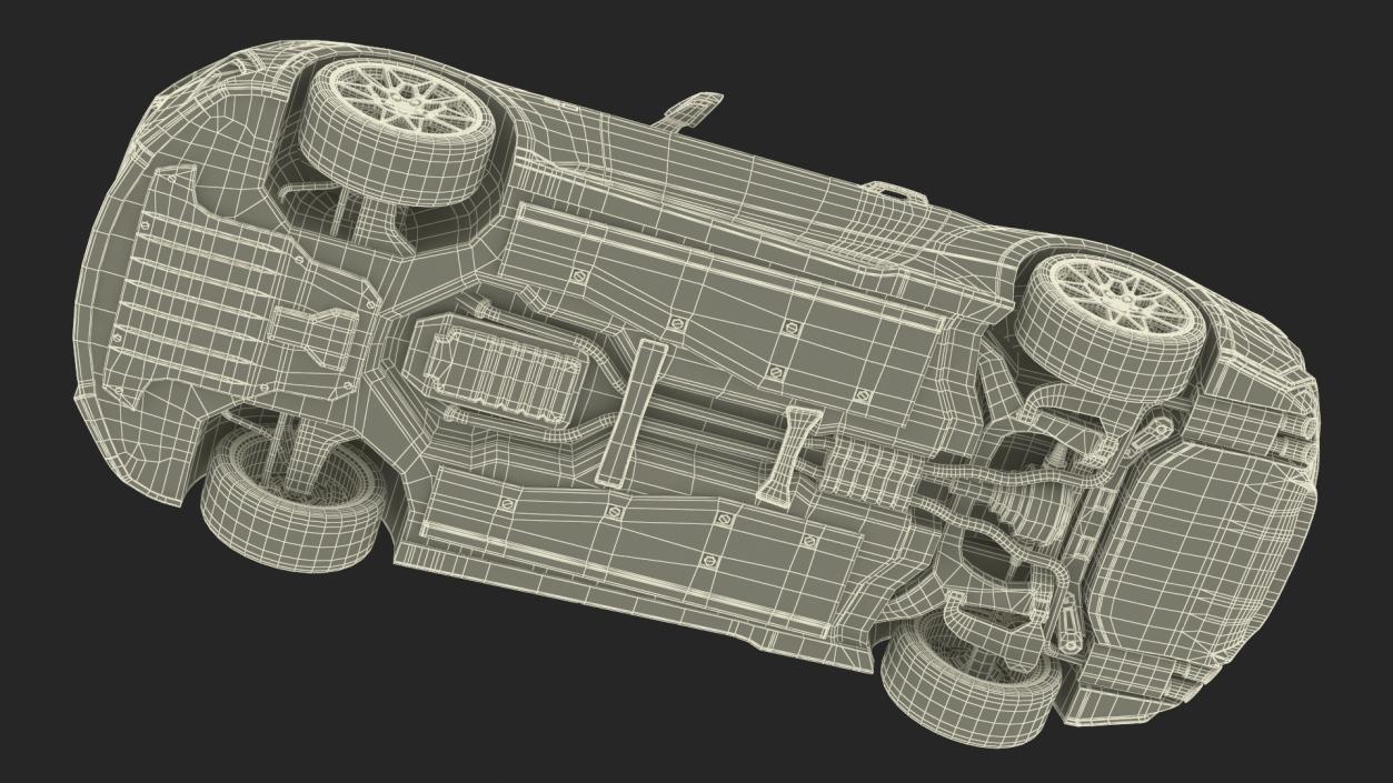 3D model Ford Mustang 2024 on Tow Dolly