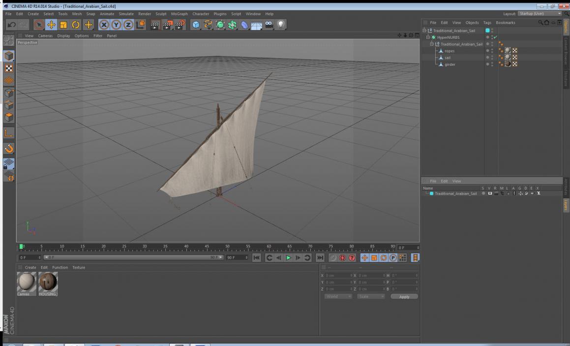 Traditional Arabian Sail 3D model