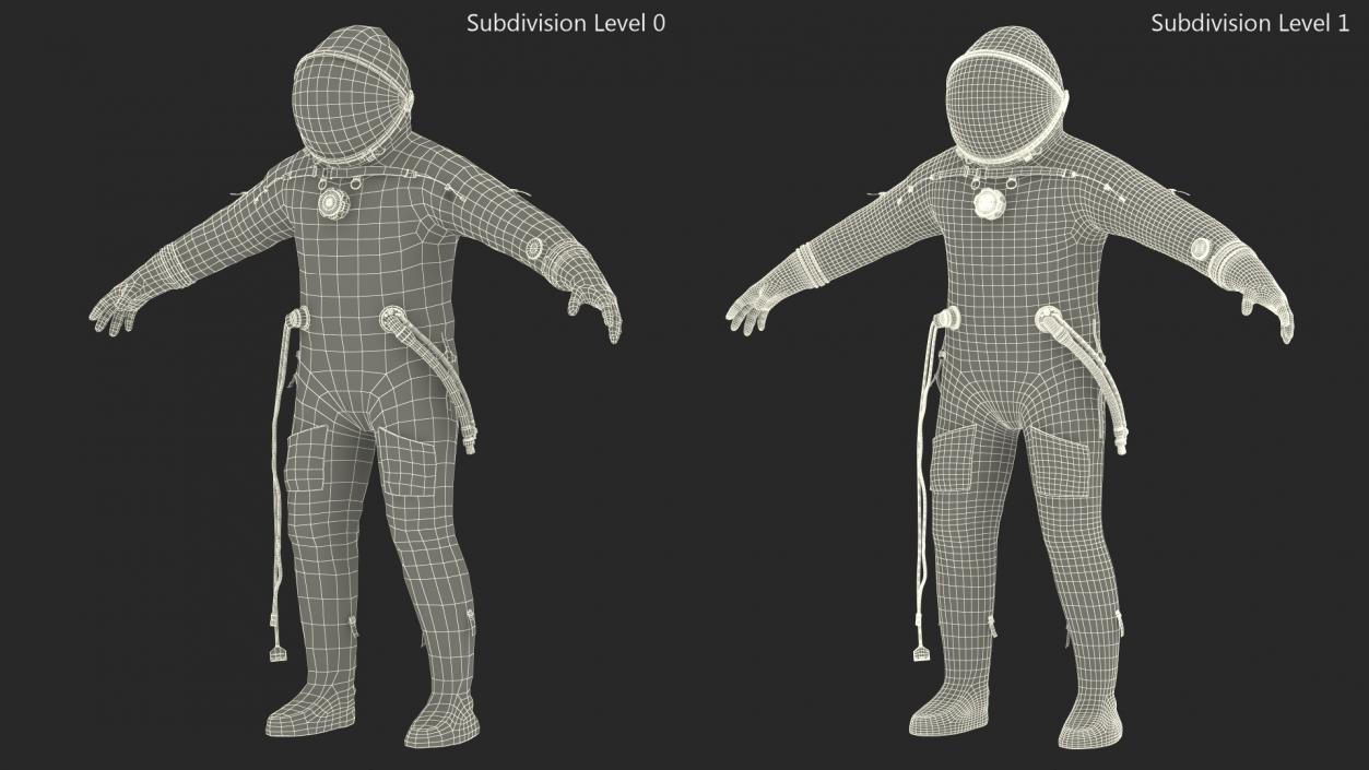 3D Sokol Space Suit Rigged model