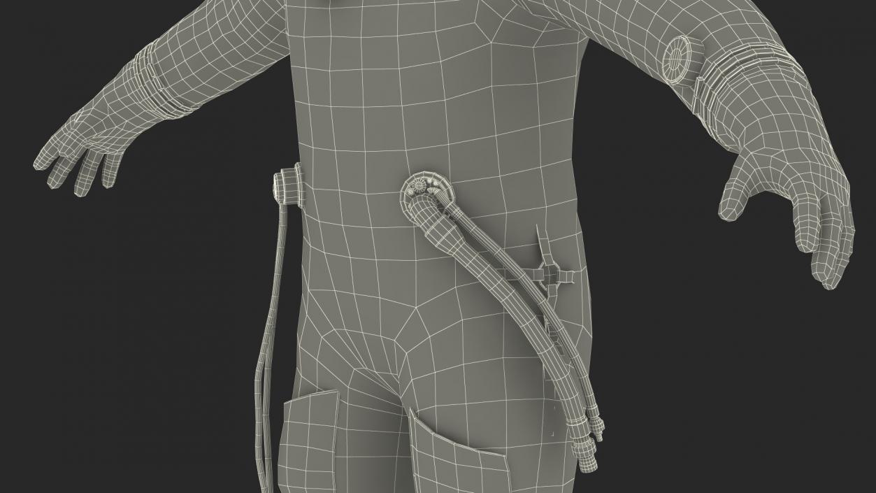 3D Sokol Space Suit Rigged model