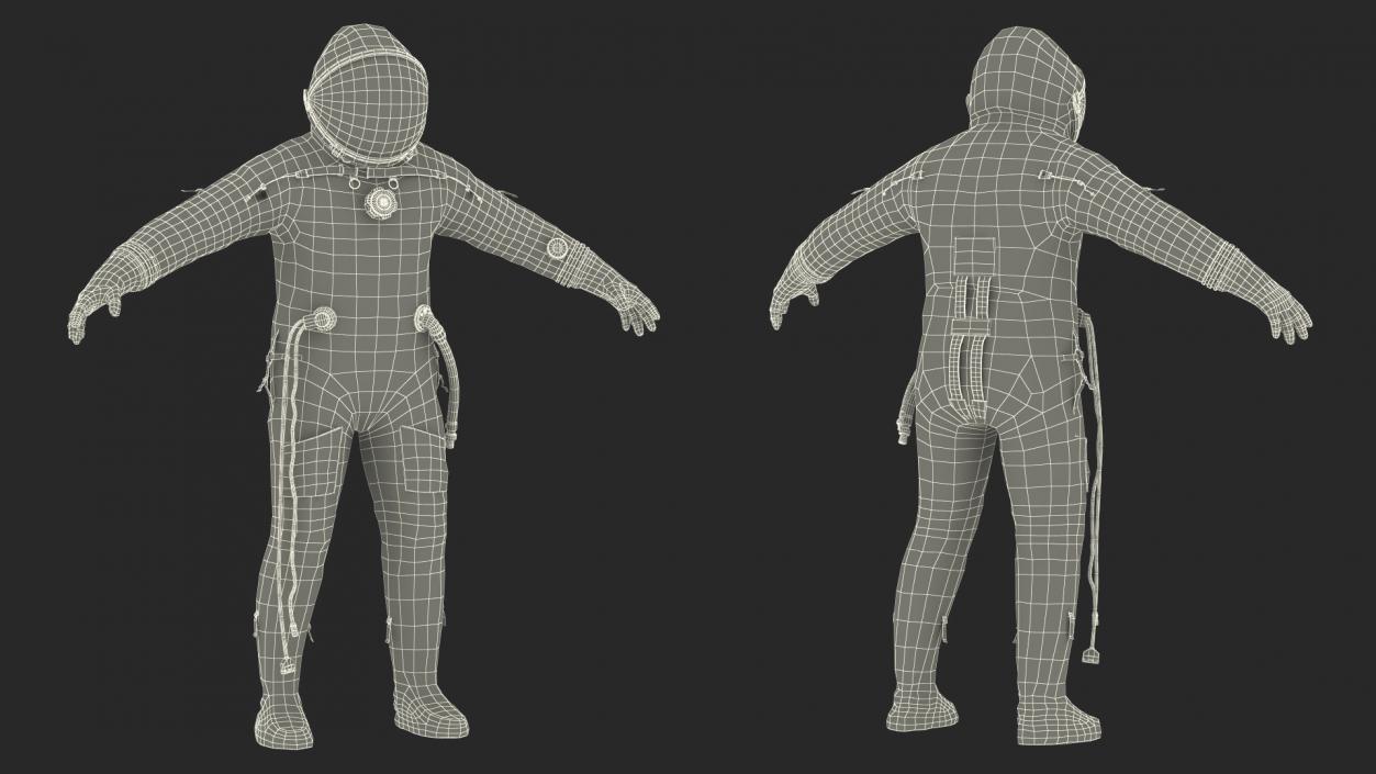 3D Sokol Space Suit Rigged model