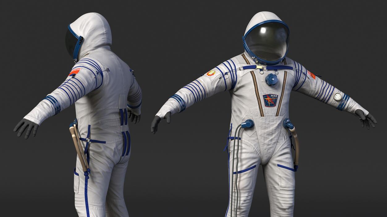 3D Sokol Space Suit Rigged model