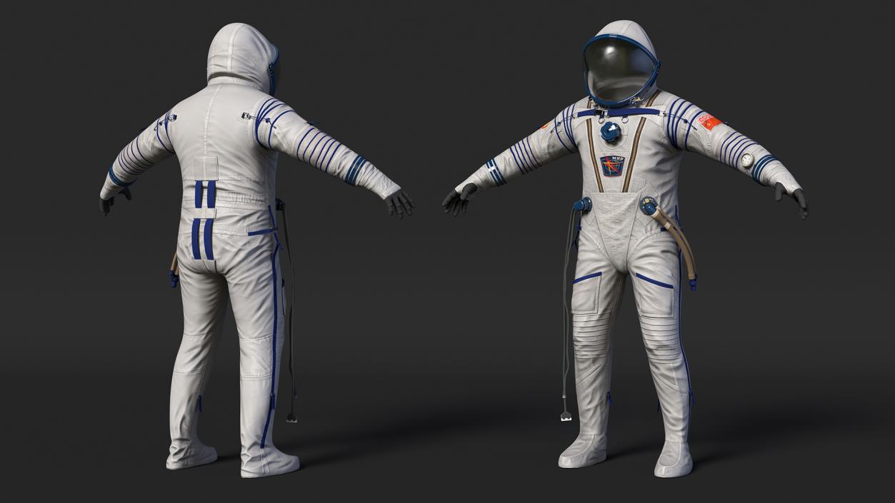 3D Sokol Space Suit Rigged model