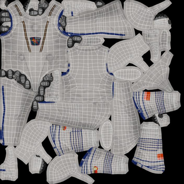 3D Sokol Space Suit Rigged model