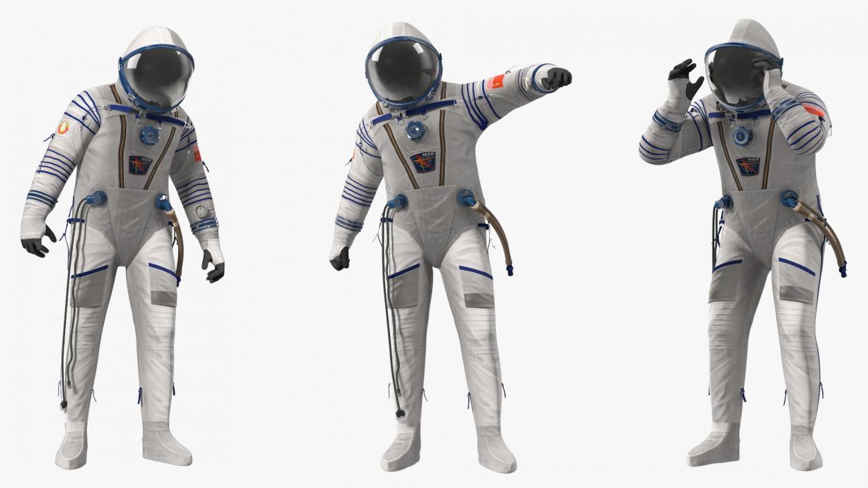 3D Sokol Space Suit Rigged model