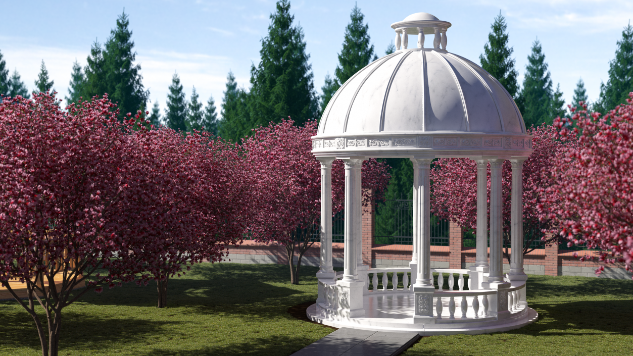 Antique Marble Dome 3D model