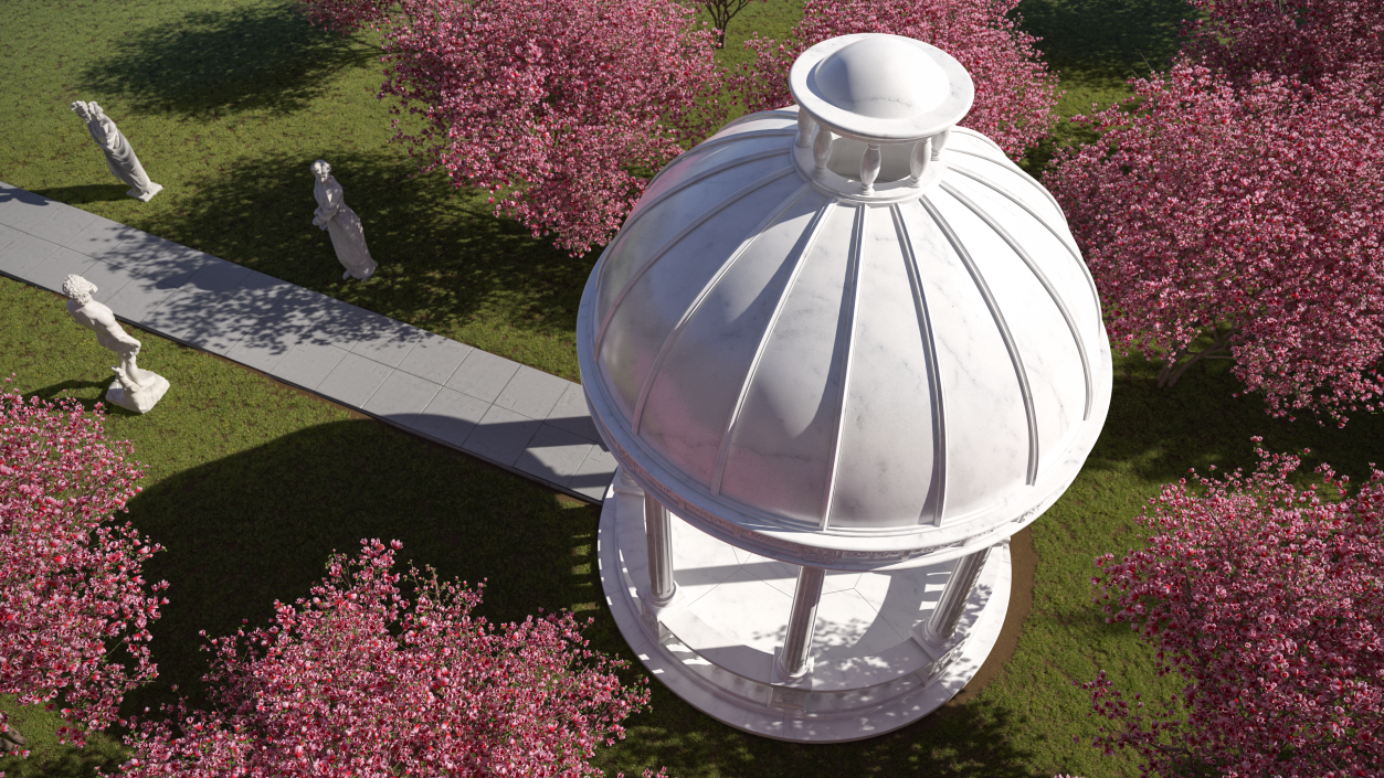 Antique Marble Dome 3D model