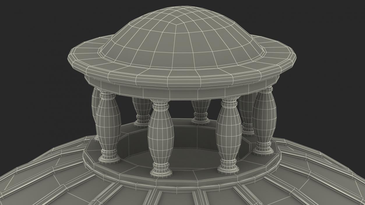 Antique Marble Dome 3D model