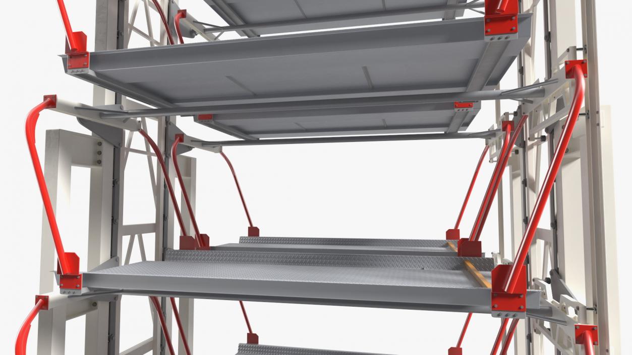 3D Car Parking 12 Place Rotary Lift System Rigged