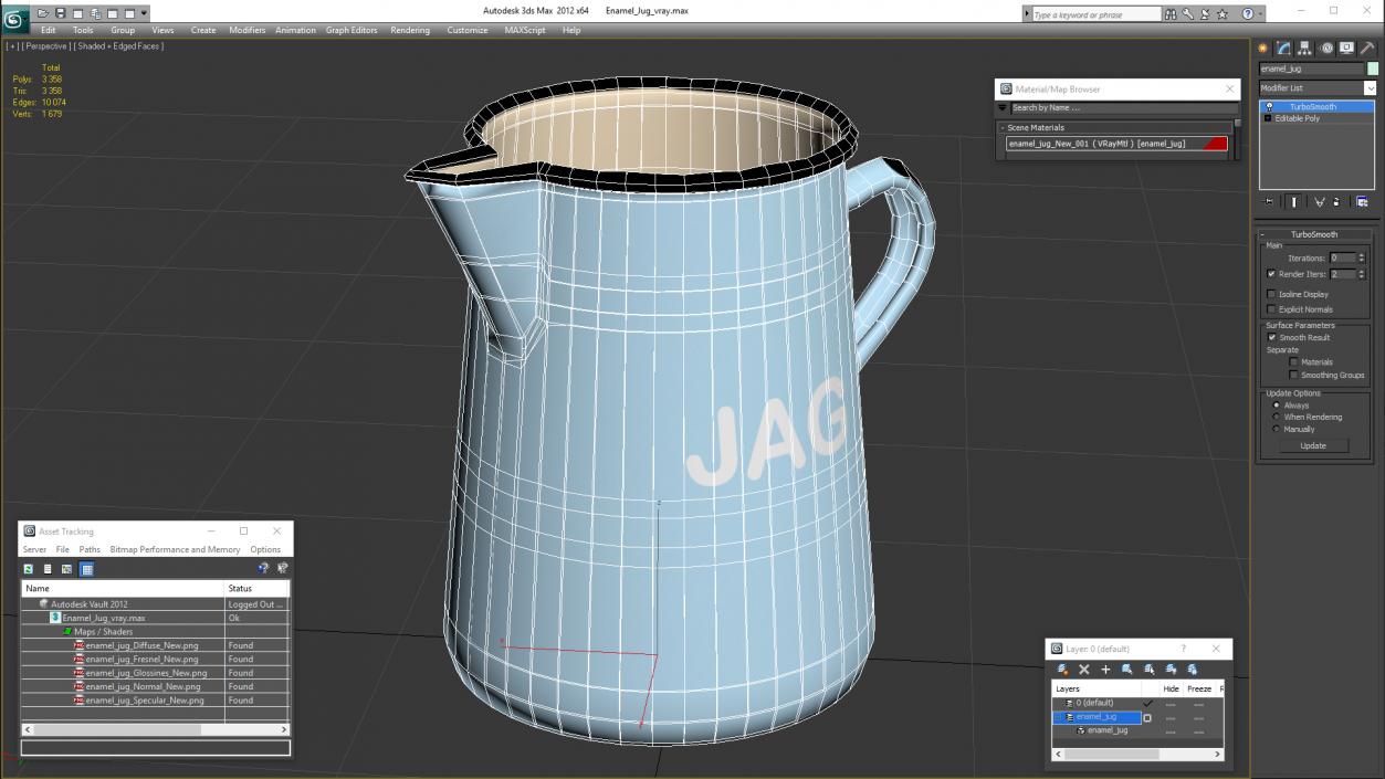 3D model Enamel Jug