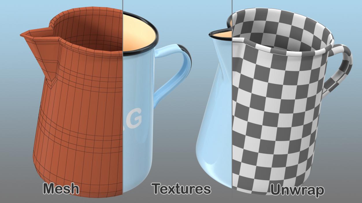 3D model Enamel Jug