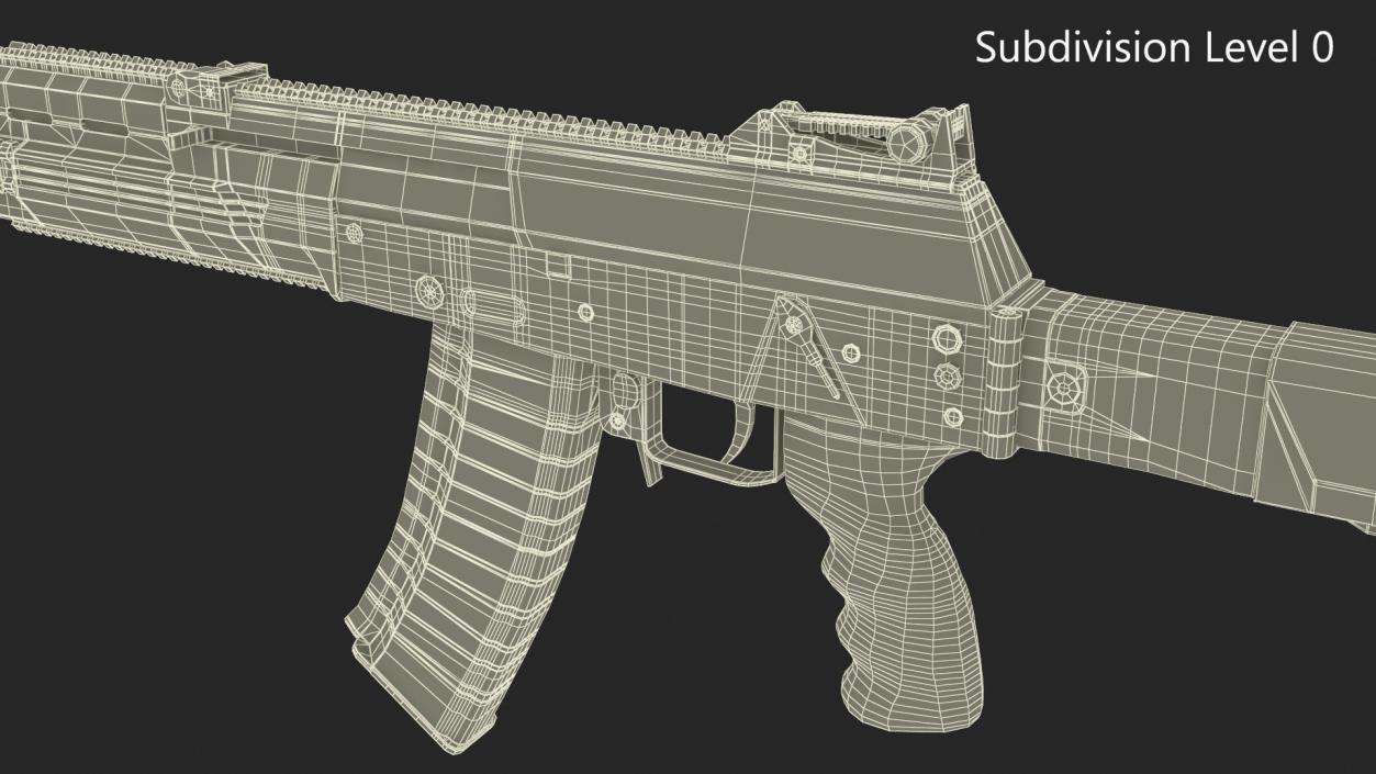 Assault Rifle AK-12 2011 with Suppressor New 3D model