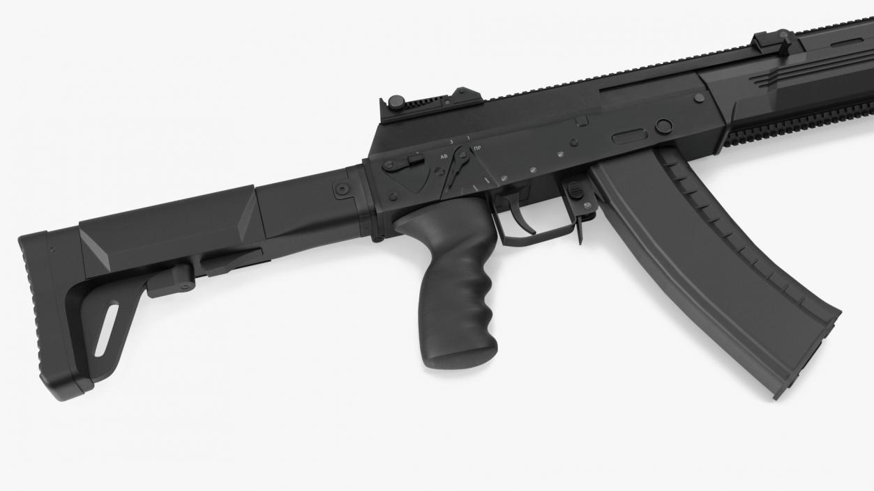 Assault Rifle AK-12 2011 with Suppressor New 3D model