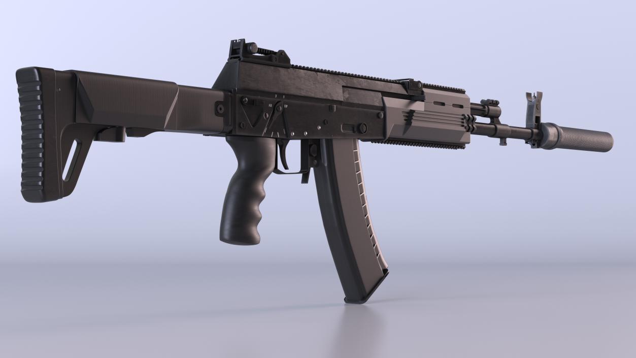 Assault Rifle AK-12 2011 with Suppressor New 3D model