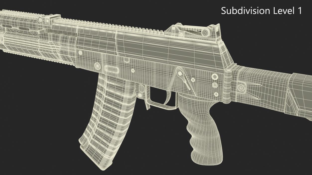 Assault Rifle AK-12 2011 with Suppressor New 3D model