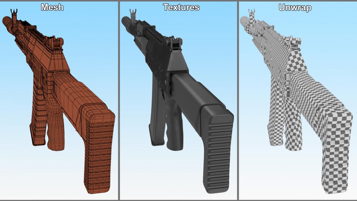 Assault Rifle AK-12 2011 with Suppressor New 3D model