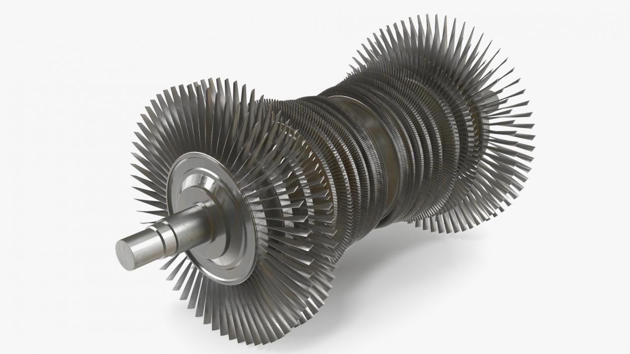 3D model Industrial Gas Turbine Engine Shaft