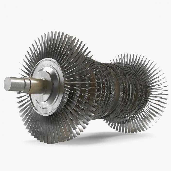 3D model Industrial Gas Turbine Engine Shaft