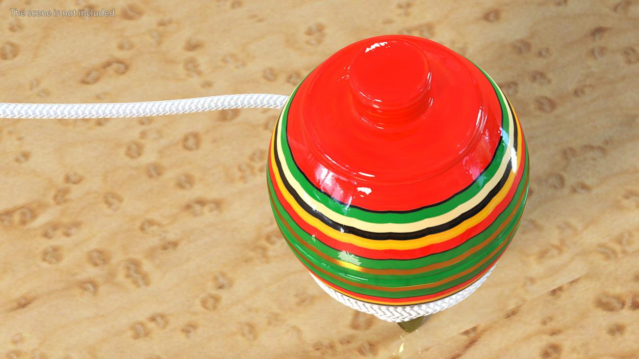 Spinning Toy Unreeled Painted 3D model