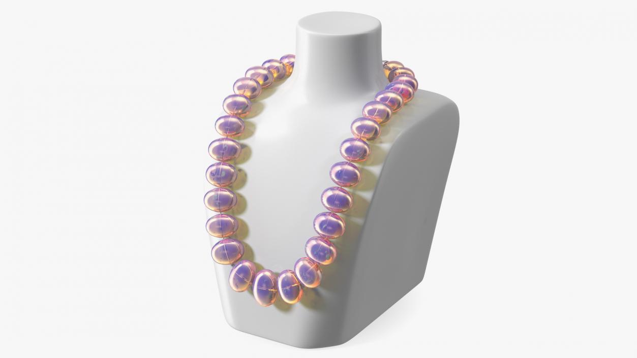 Amber Beads Necklace Holder 3D