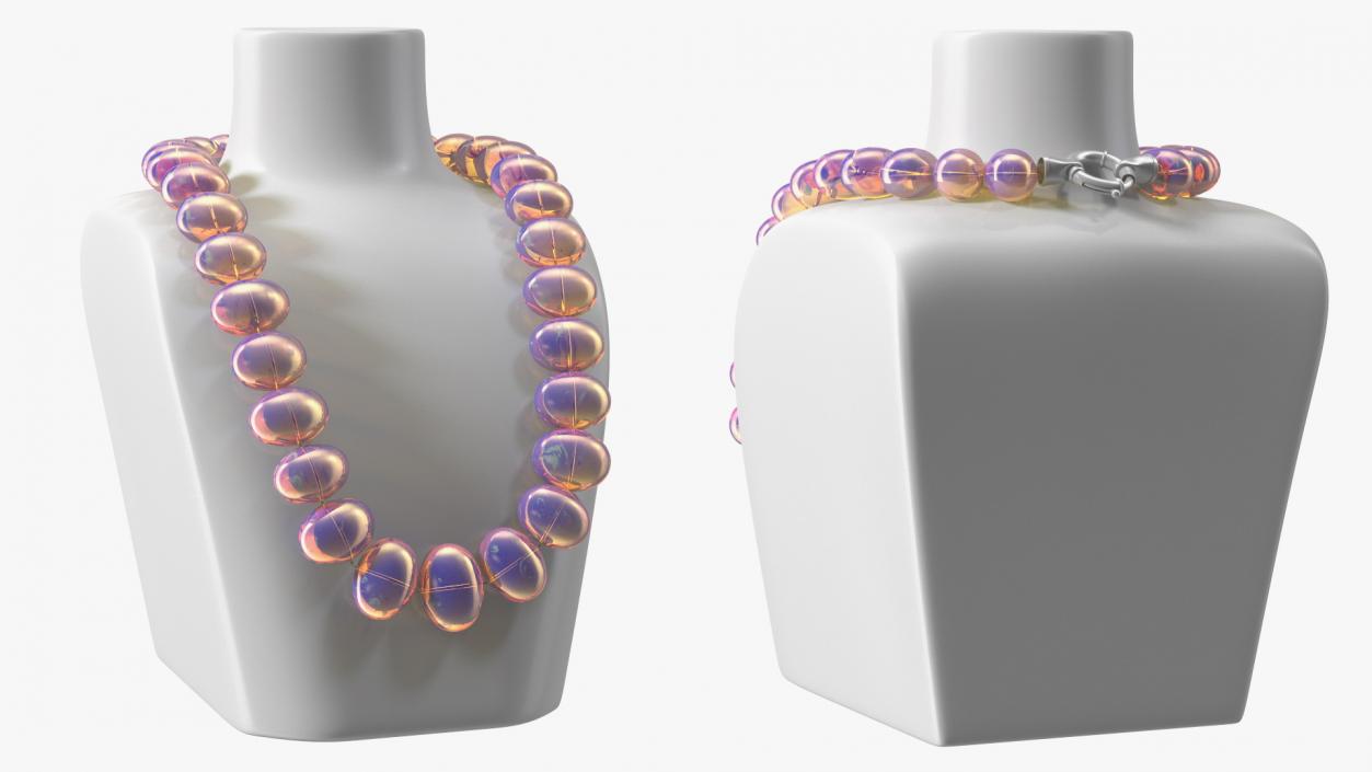 Amber Beads Necklace Holder 3D