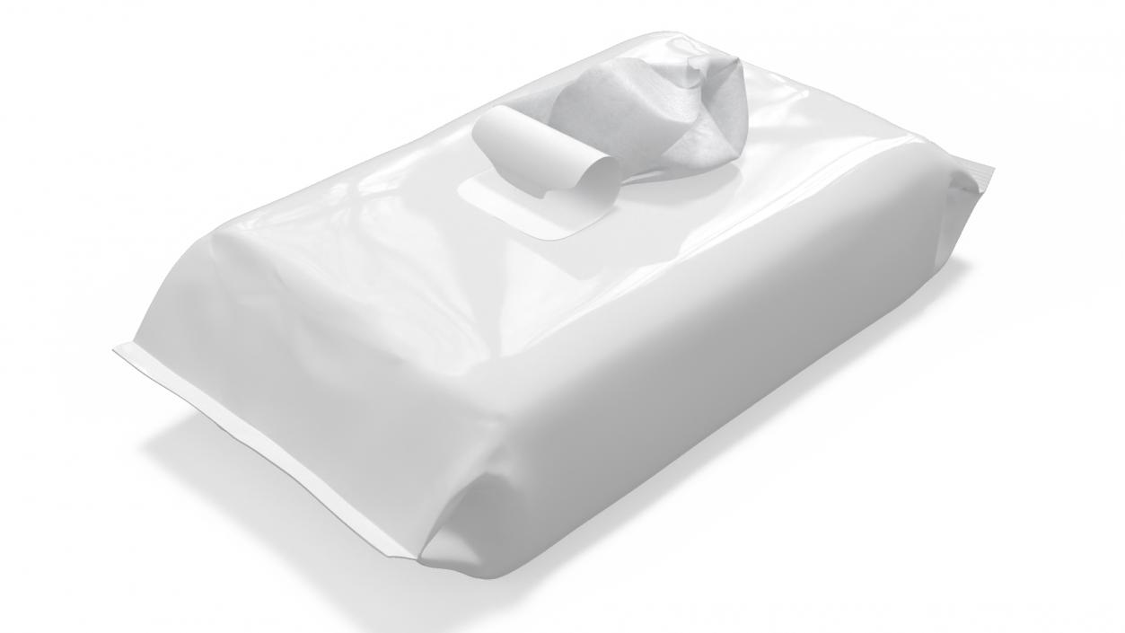 3D Open Pack with Wet Napkin Sticking Out model