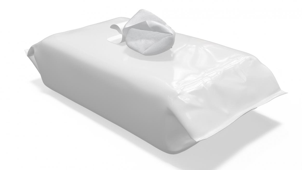 3D Open Pack with Wet Napkin Sticking Out model