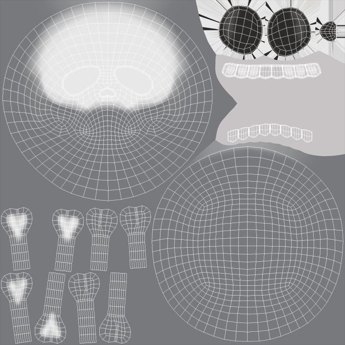 3D Emoji Skull and Crossbones 2 model