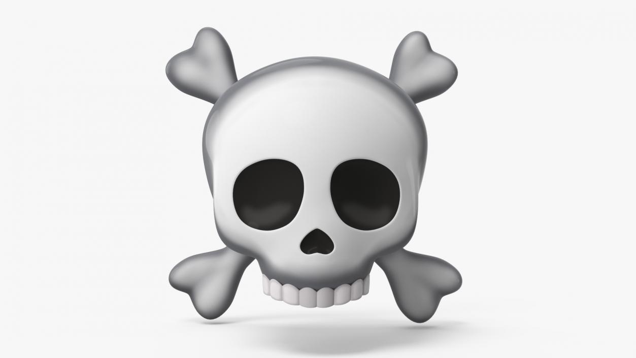 3D Emoji Skull and Crossbones 2 model