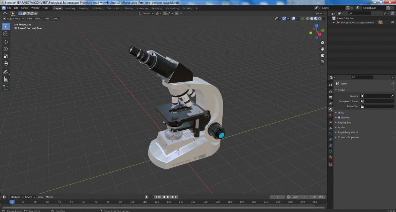 3D model Biological Microscope Premiere