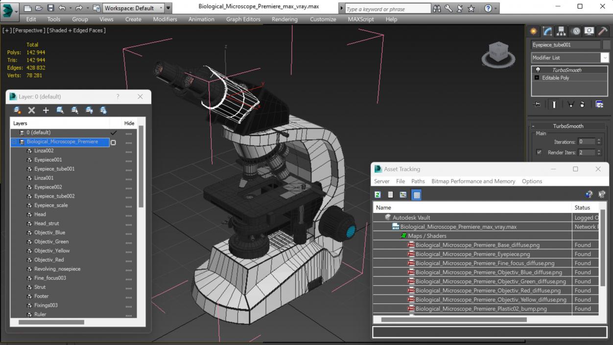 3D model Biological Microscope Premiere