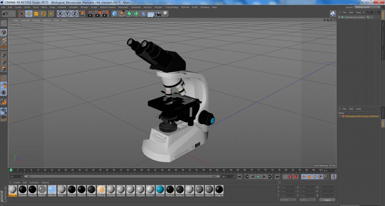 3D model Biological Microscope Premiere