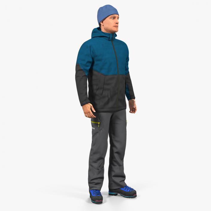 3D model Winter Men Sportswear Standing Pose