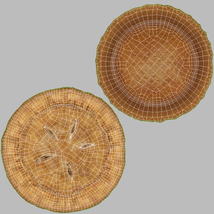 3D Apple Pie with Glass Plate