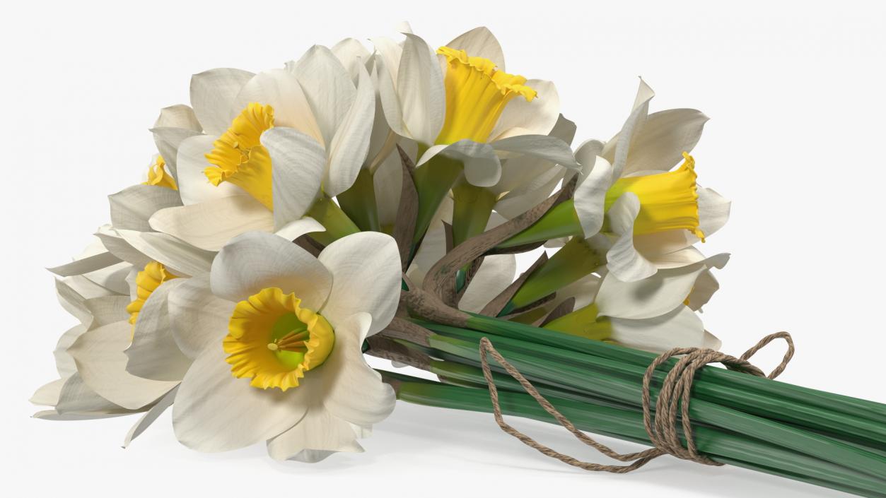 3D White Jonquil Bouquet