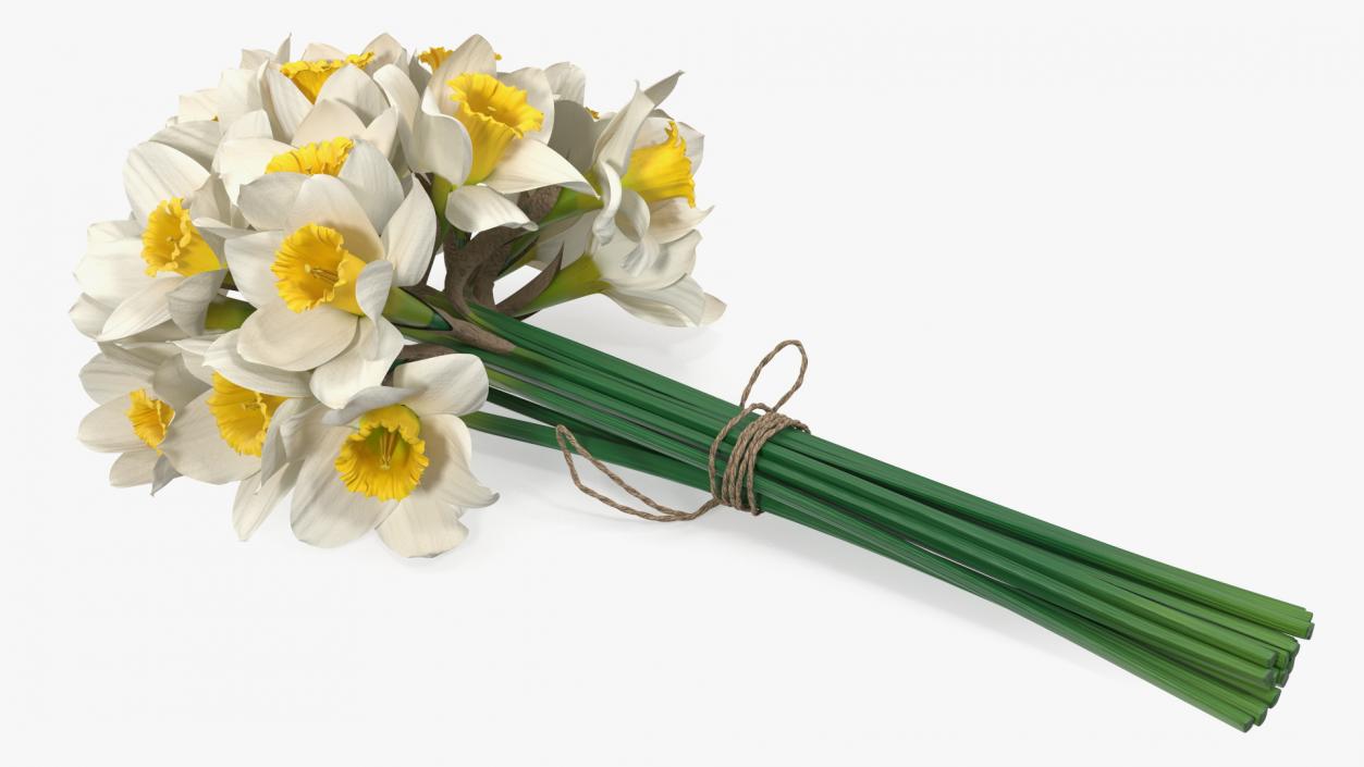 3D White Jonquil Bouquet